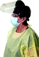 Hellberg Safe-3 Visor Holder With Polycarbonate Plastic Clear Visor Nurse