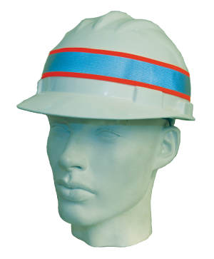LVM Orange Reflective Band on hard hat