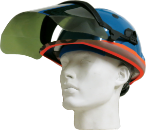 LVM Orange Orbis Uni on Hard hat tinted visor